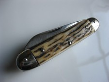 Taschenmesser 3-teilig von C.Jul.Herbertz, Rostfrei, Horngriffschalen, unbenutzt