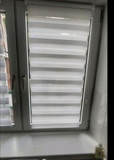 Jalousie Doppelrollo Fensterrollo Seitenzug ohne Bohren weiss 145 x 56 cm