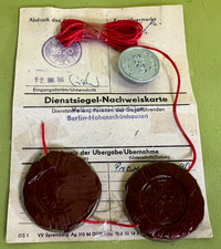 DDR NVA MfS Volkspolizei Petschaft & Dienstsiegel aus Knetmasse