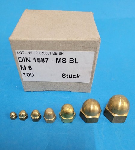 Hutmuttern din 1587 messing - din,