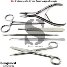6er Podologe Instrumente für die Zehennagelchirurgie Eingewachsener Nagelfeile