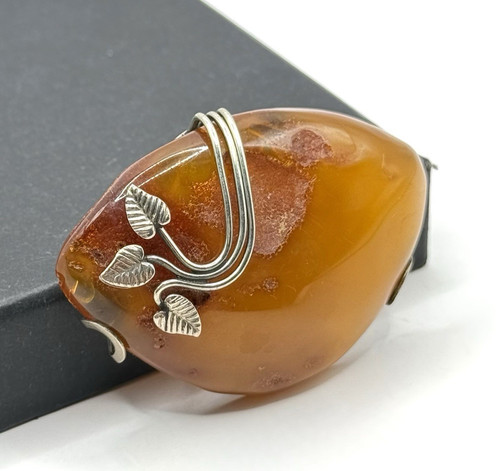 Antik bernstein brosche - antik,