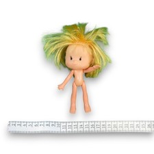 Vintage Troll Puppe Grün Gelb Haare Sammler Figur 90er Kult Retro Glücksbringer