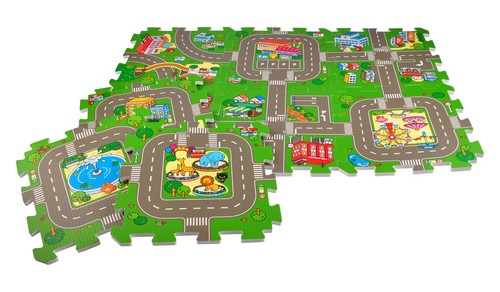 Puzzlematte straße teilig - puzzlematte, 9-teilig