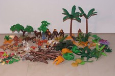 Playmobil  Konvolut Baüme Tiere Pflanzen : Affen Waldtiere Vögel Igel Dachs etc