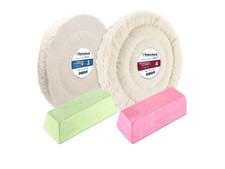 4-tlg. Edelstahl-Polierset