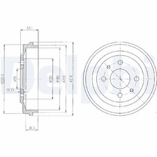 Bremstrommel für Fiat 126 127