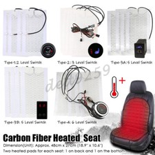 4X KFZ Carbon Sitzheizung Universal Heizmatten Nachrüstsatz Für PKW LKW BUS 12V