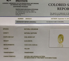 Natürlicher  loser Saphir von ca.6,46 ct + IGI Zertifikat / Report von 2019