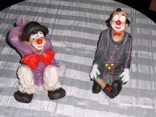 Clown figur groß sitzend - clown,
