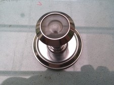 Türspion verchromt Weitwinkel Türstärke 30 - 55mm L 15mm Bohrung 2 Rosetten  48