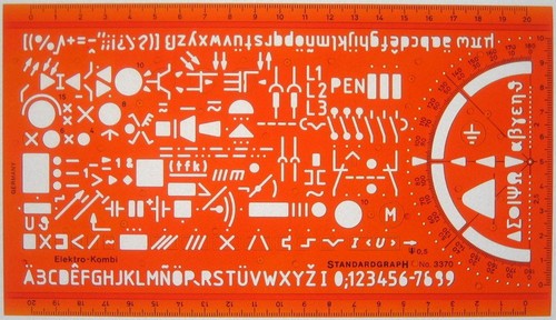 Schablone elektrokombi - schablone,