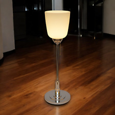 Art Déco Bauhaus Bodenleuchte "SILVER CITY" Stehlampe Unikat Chrom Nickel