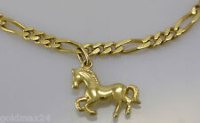 Armkette / 925 Silber / vergoldet / ca. 19 cm / Pferdeanhänger