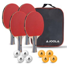 JOOLA Tischtennis-Set JOOLA Team School 4 Schläger 8 Bälle Tasche Ping Pong