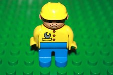 Lego Duplo Werkstatt Mechaniker mit gelber Mütze, Figur, Mann, Auto K14