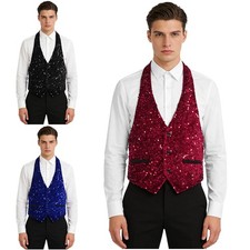 Herren Pailletten Weste