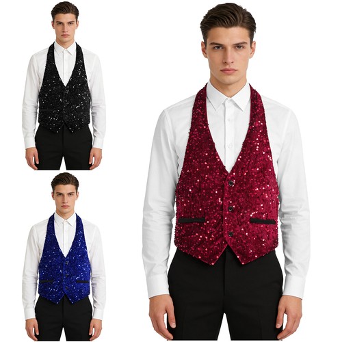 Herren pailletten weste - herren,