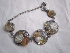 Wunderschönes Designer Citrin Armband in Epoxidharz Art.7 UNIKAT