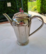 Kaffeekanne Teekanne Art - Deco alt Versilbert?? Mit Bodenprägung Vintage 