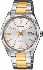Casio Collection Herrenarmbanduhr Quarzuhr MTP-1302PSG-7AVEF Silber Gold B-WARE