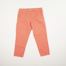 ESPRIT Damen Capri Hose Gr. 40 Lachs Schrägtasche Low Waist leichte Sommerhose