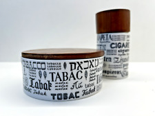 Set aus Zigarettenbehälter und Tabakdose aus Porzellan Wallendorf