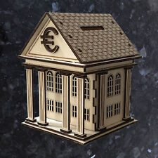 Deko Holz Hausbank - Spardose