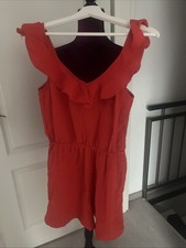 Damen Jumpsuit Kurz Rot H&m Gr
