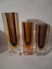 3x Murano Blockvase - 16cm -