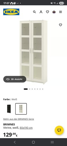 Vitrine brimnes von ikea - vitrine,