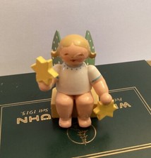 Wendt & Kühn, Engel klein, blond mit zwei Sternen 650/K/52A, elf Punkte Rarität