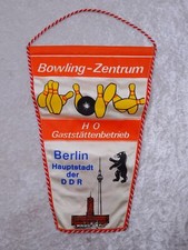 Bowling Center HO Gaststättenbetrieb DDR Wimpel - Vintage - Berlin Hauptstadt