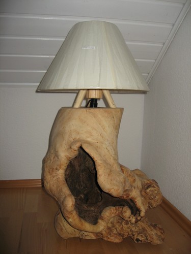 Holzlampe designerlampe unikat - holzlampe,