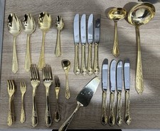 Chromstahl Besteck Vergoldet