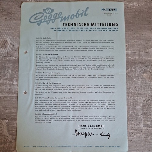 Original technische mitteilung - technische,