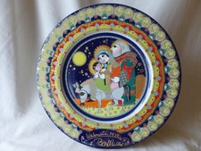 Rosenthal 1979 Weihnachts Sammelteller Bjørn Wiinblad Teller aus Glas-