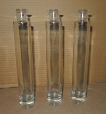 3 Blumenvasen, Glasvasen für einzelne Blumen ( 3er Set ) Höhe ca. 26 cm.