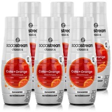 SodaStream Getränke-Sirup ohne Zucker Cola+Orange Geschmack 440ml (6er Pack)
