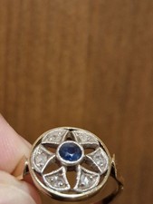 Ring Gold 585 mit Saphir und Diamanten