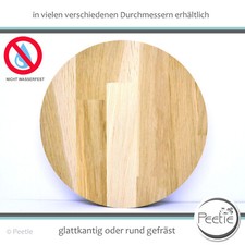 1x Holzscheibe Eiche Leimholz 18 mm Holzrad rund Tischplatte Scheibe 