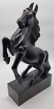 Antikes Pferd geschnitzt dunkles Holz sehr schwer groß Handarbeit wunderschön!