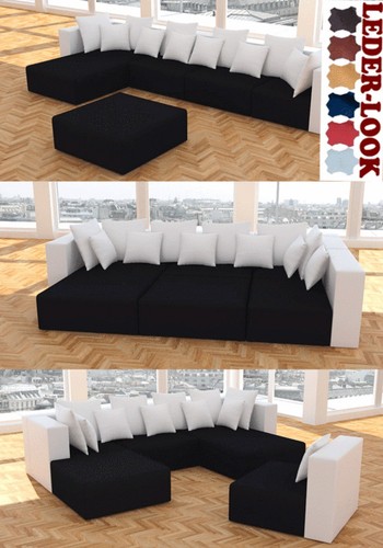 Moderne wohnlandschaft 5tlg - moderne,