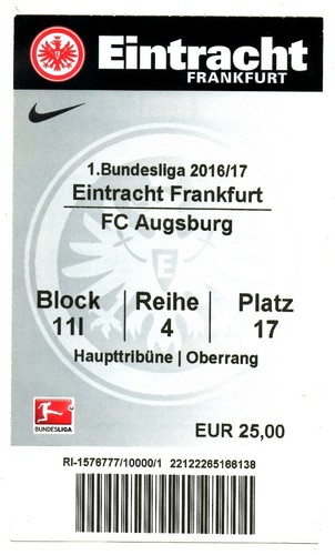 Ticket eintracht frankfurt - bl,
