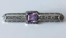 Brosche Silber Vintage Art