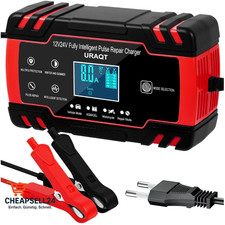 12V/24V Auto-Batterieladegerät LCD-Display Desulfator