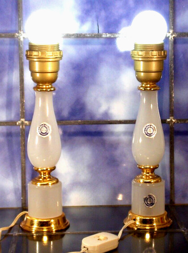 Antik tisch lampen opal glas - 2,