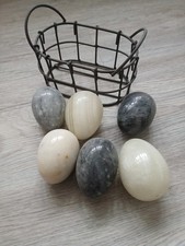 Marmor 6tlg Ostereier Set