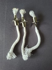 3 Stück Dochthalter und Dochte für Öllampen