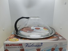 ARC France Brathaube Spritzschutzhaube Glas Brathilfe 24-28cm mit Ring